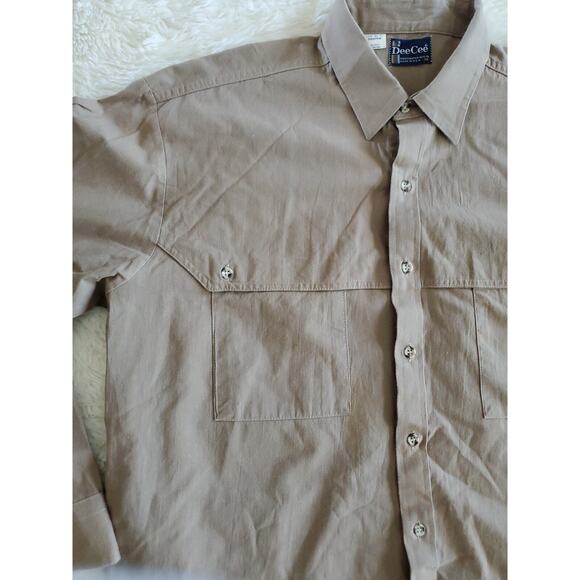Vintage DEE CEE Blue Khaki Work Shirt Button Up 100% Cotton X-Large - Picture 2 of 5